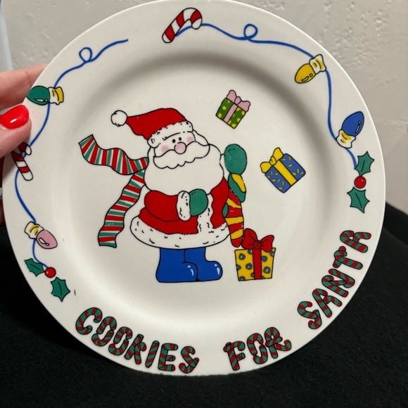 VNTG milk and cookies for santa matching plate and mug set christmas - Picture 7 of 8